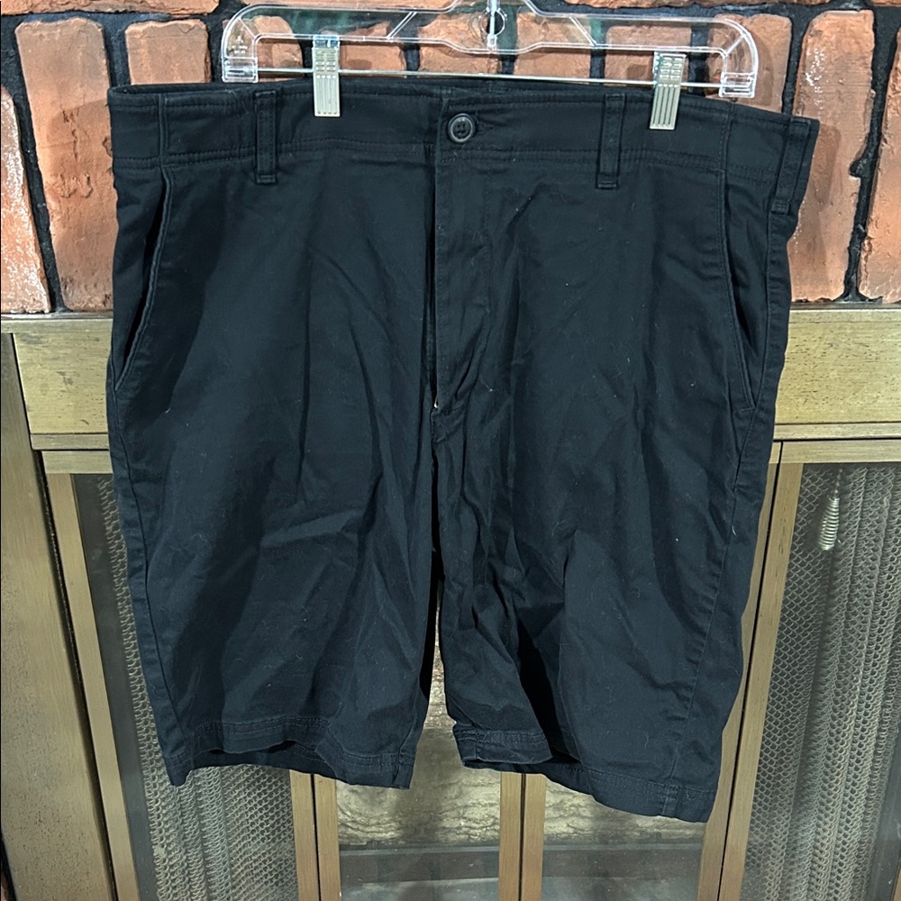 Lee Men's Black Flat Front Shorts